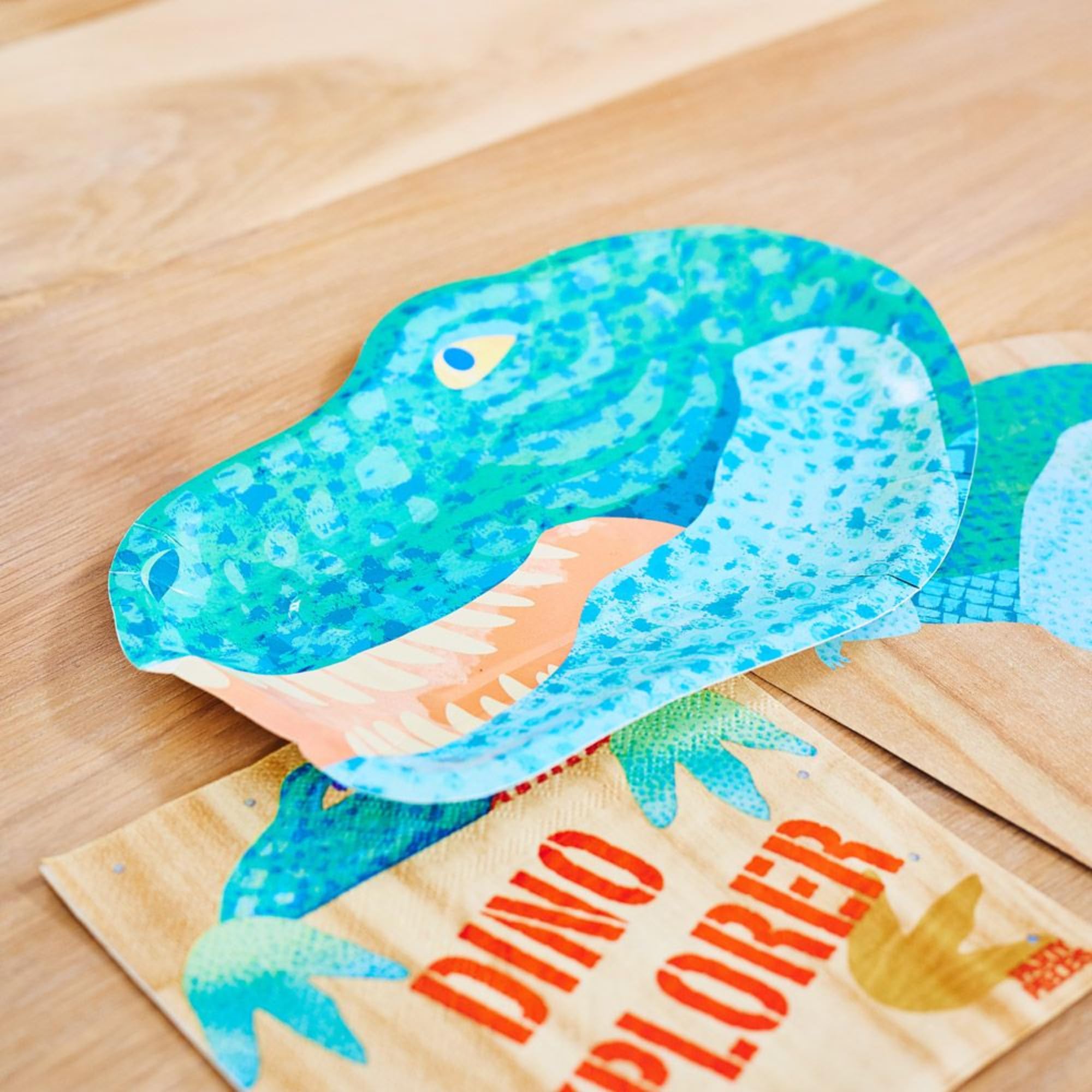 16PCS Dinosaur Explorer Paper Party Napkins - 33X33CM Colourful Party Decorations & Supplies for Kids' Birthday Parties - Image 5