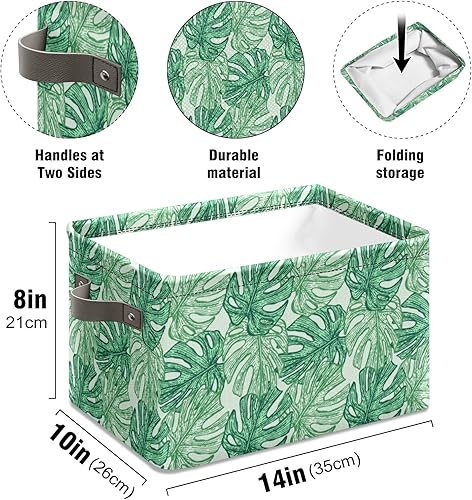 Miniatura 4 de SOLONDA Cubos organizadores de almacenamiento, cesta plegable con asas, cestas de poliéster 600D para organización de estantes, contenedor de