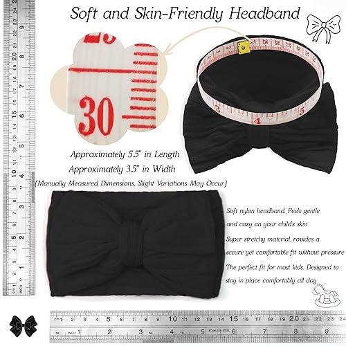 Miniatura 2 de CÉLLOT 6 diademas de nailon para bebé, accesorios para el cabello para recién nacidos, niños pequeños (tono tierra)