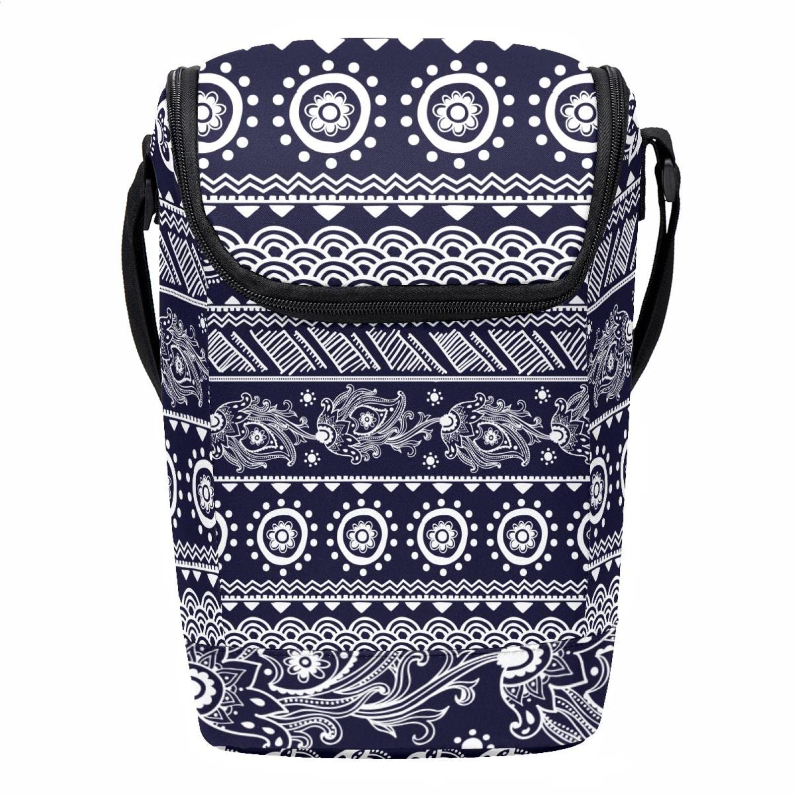 Bolsas de almacenamiento portátiles de almuerzo para la oficina o un picnic boho