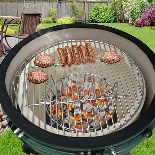 Miniatura 7 de onlyfire - Cesta de ceniza de carbón para huevos pequeños y grandes, soporte de carbón de acero inoxidable con asas, accesorios de parrilla para un