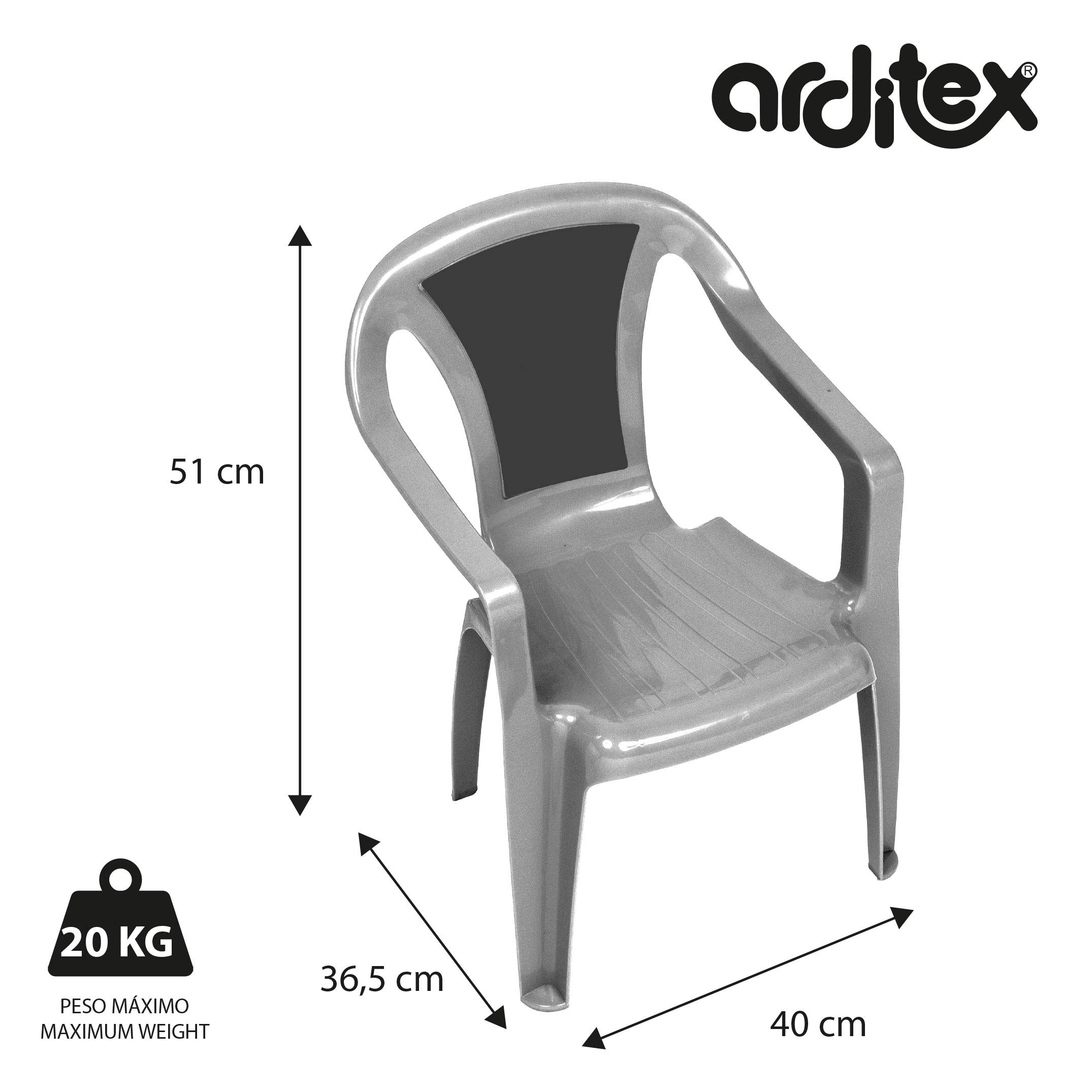 ARDITEX PP14442 Sedia di plastica da 36,5 x 40 x 51 cm di EONE-Peppa Pig