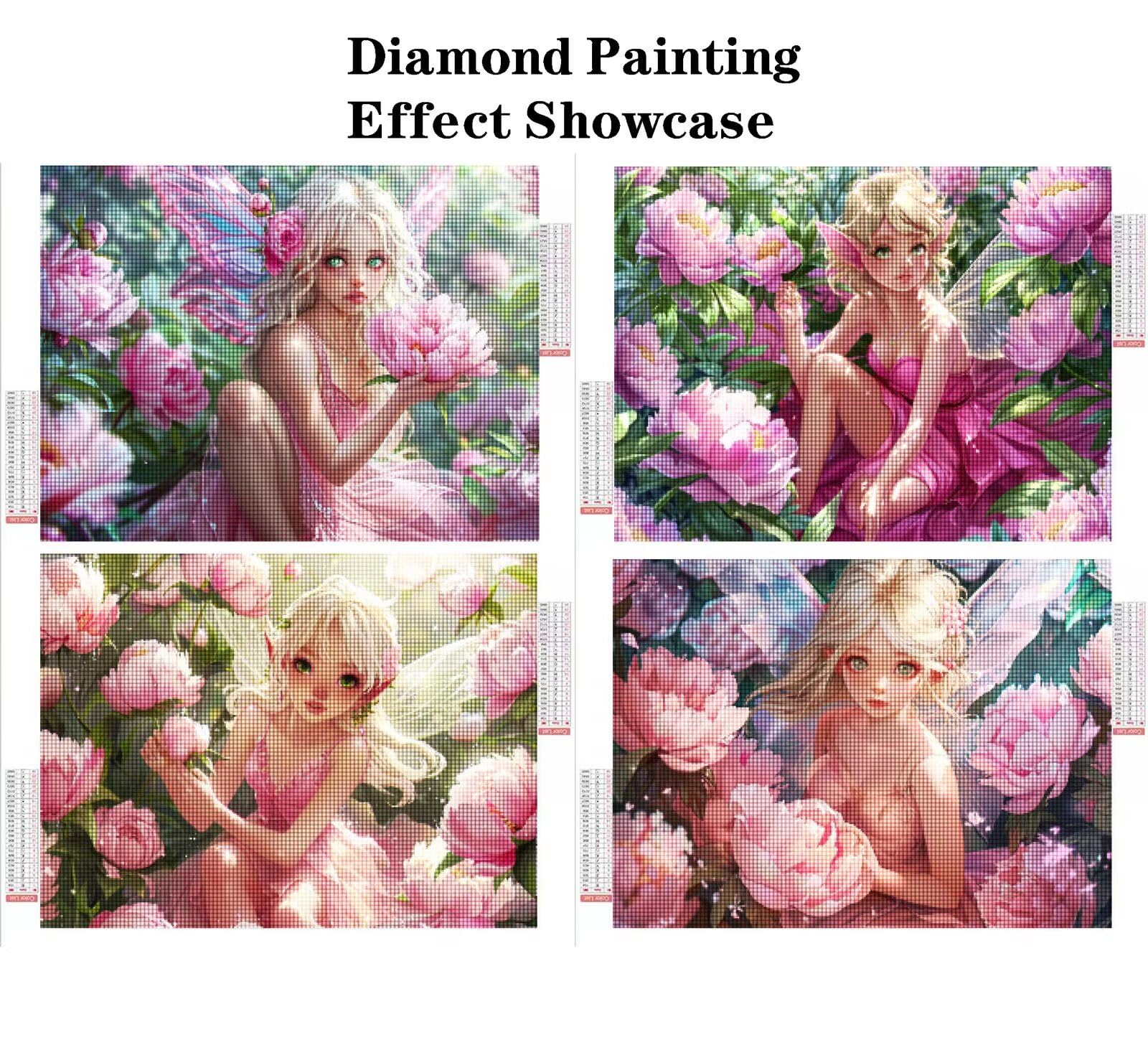Diamentowe malowanie damskie 60 x 45 cm kwadratowy obraz diamentowy 4 sztuki 2026 nowy DIY 5D diamentowe malowanie z akcesoriami, prezenty świąteczne, dekoracje świąteczne i noworoczne oraz Wielkanoc
