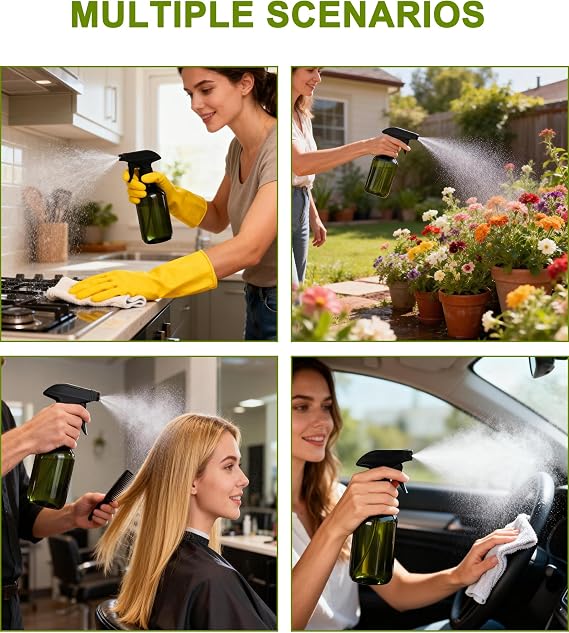 Spray Bottles for Cleaning, 2Pcs 300ml Cleaning Spray Bottles