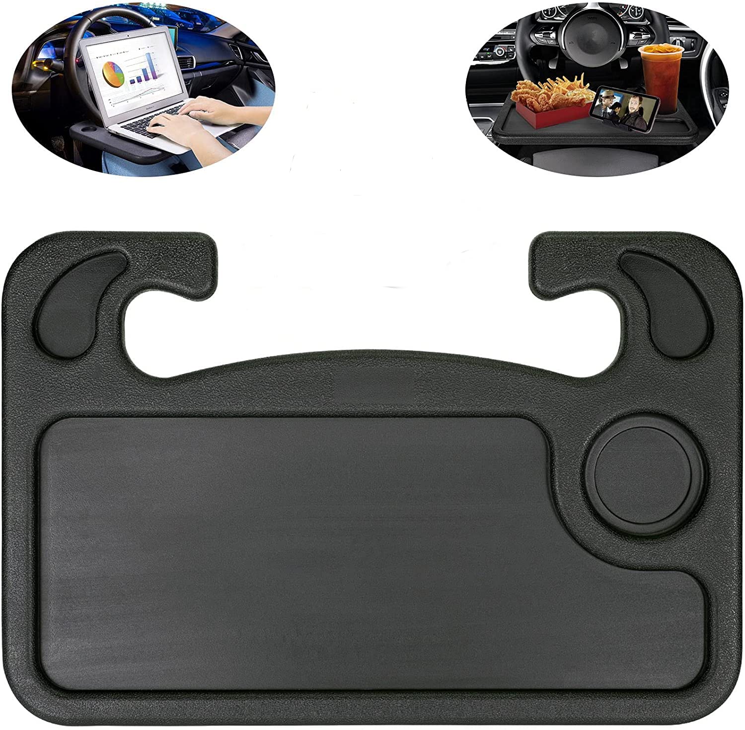 Cloveres Steering Wheel Tray, Car Desk Food Trays Table for Eating