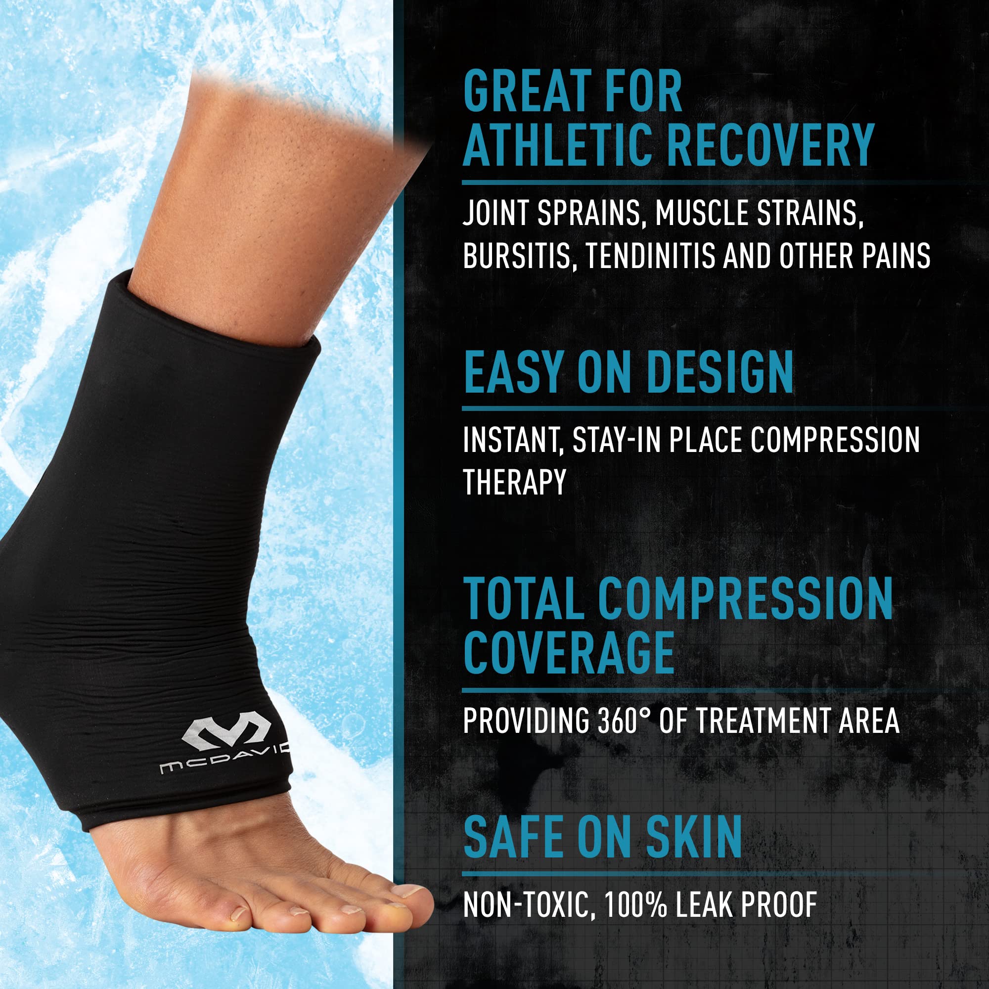 Mcdavid Flex Ice Therapy Ankle Compression Sleeve Tobillo, Unisex
