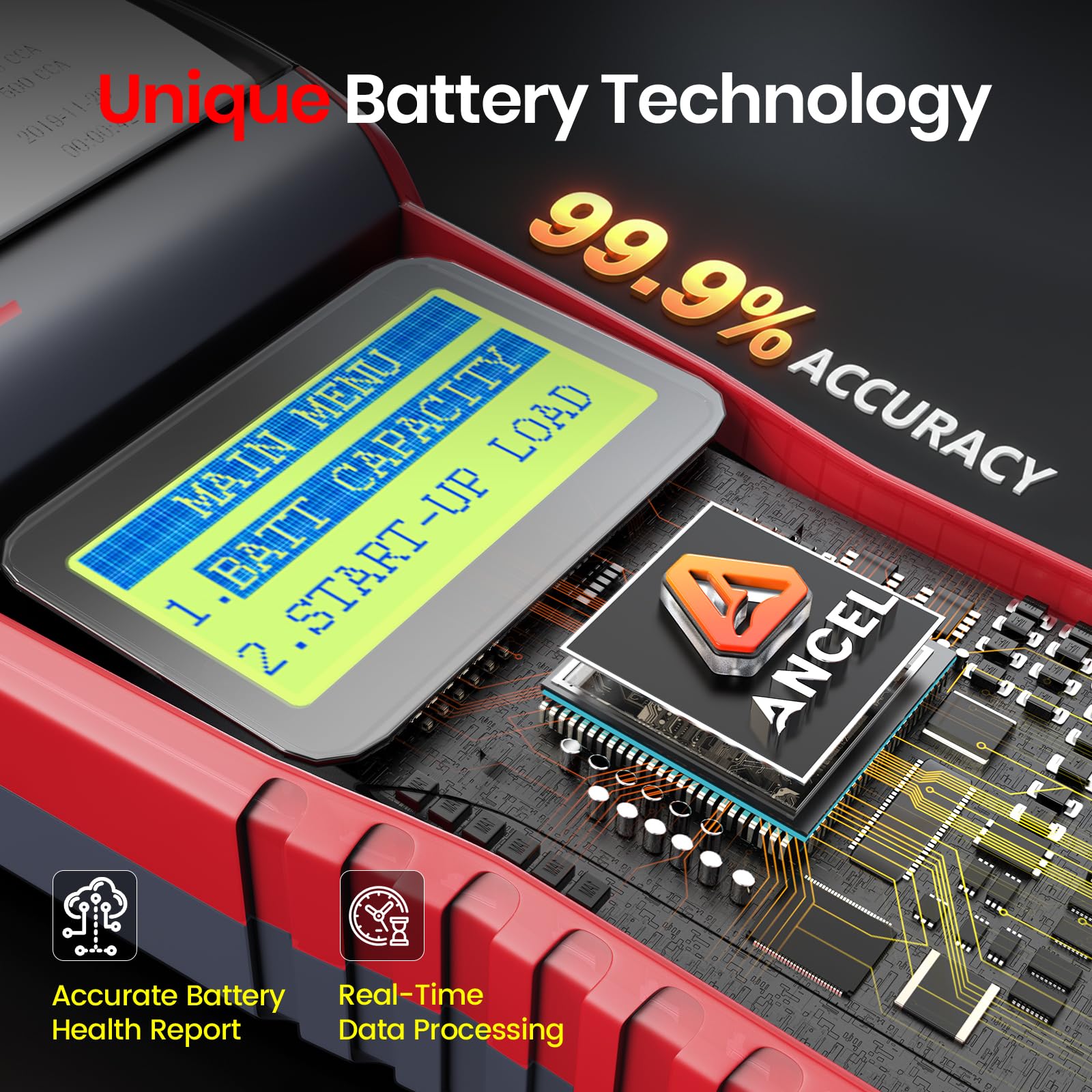 ANCEL BST500 Professional 12 V/24 V Automotive Charge testeur de Batterie d'impression des données Disponibles Digital Analyseur Bad Cell Outil de Test pour Voiture/Camion/Moto et Plus