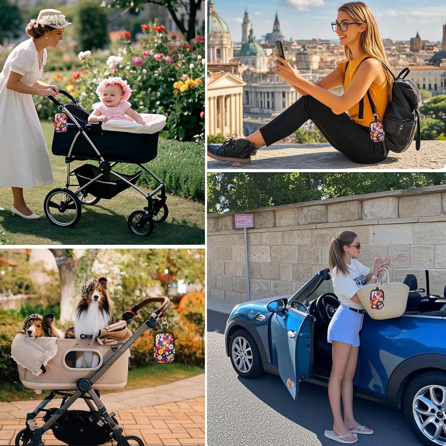 Neoprene Hand Sanitizer Holder Compatible with Touchland, Shockproof Protective Sleeve with Zipper & Snap Hook, Travel Case - Image 3