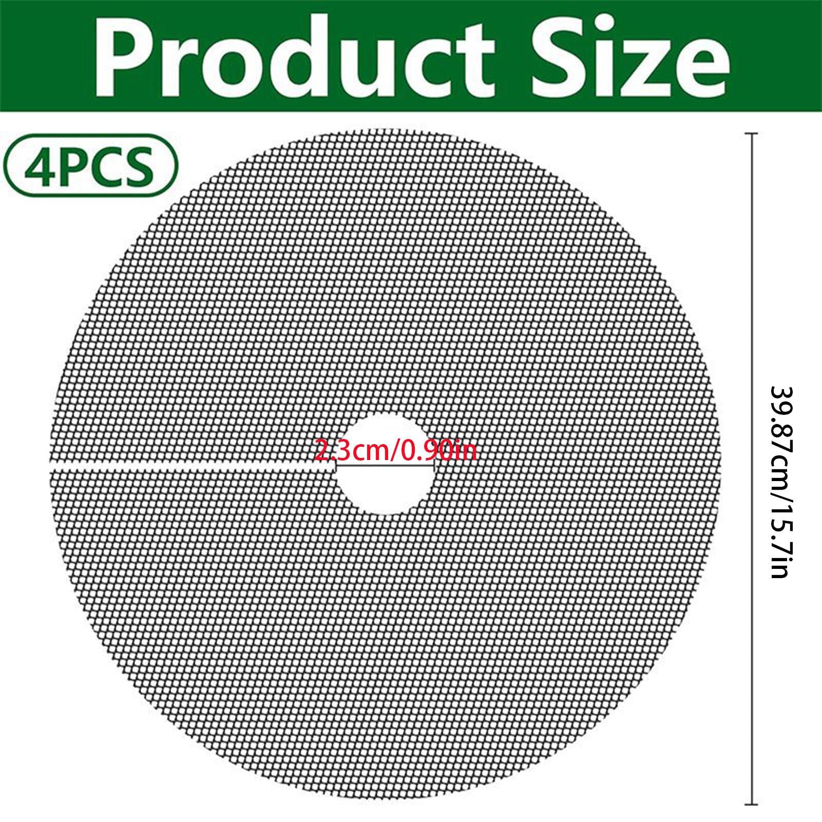 Lot de 4 grilles de protection rondes pour plantes, 40 cm, cache-pot de fleurs, chat, grille de pot de fleurs, grille de protection pour jardin, terrasse, balcon