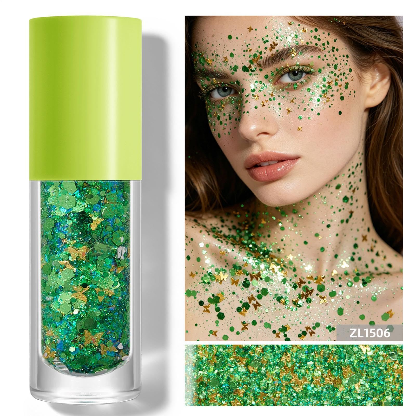 Gel Glitter Per Il Viso Brillantini Luccicanti Scintillanti E Bagliori | Gel Glitter Per Viso E Corpo per Bambini e Ragazze Donne Uomini di Calcio Compleanno Parata Concerto Festival Sfil
