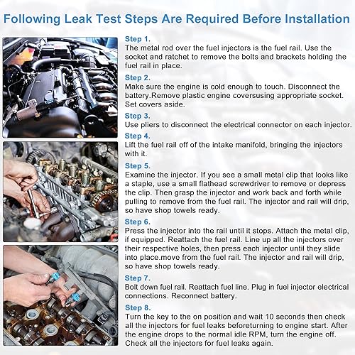 Miniatura 7 de X AUTOHAUX 6 inyectores de combustible FJ319 12569573 para Chevrolet Trail Blazer para GMC Envoy Ascender 4.2L para Buick Rainier 04-05 4.2L