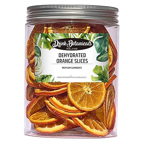 Rebanadas de naranja seca deshidratada  Ruedas  55 + porciones aproximadamente  100% natural  Para cócteles, hacer coronas, té, pasteles, decoración