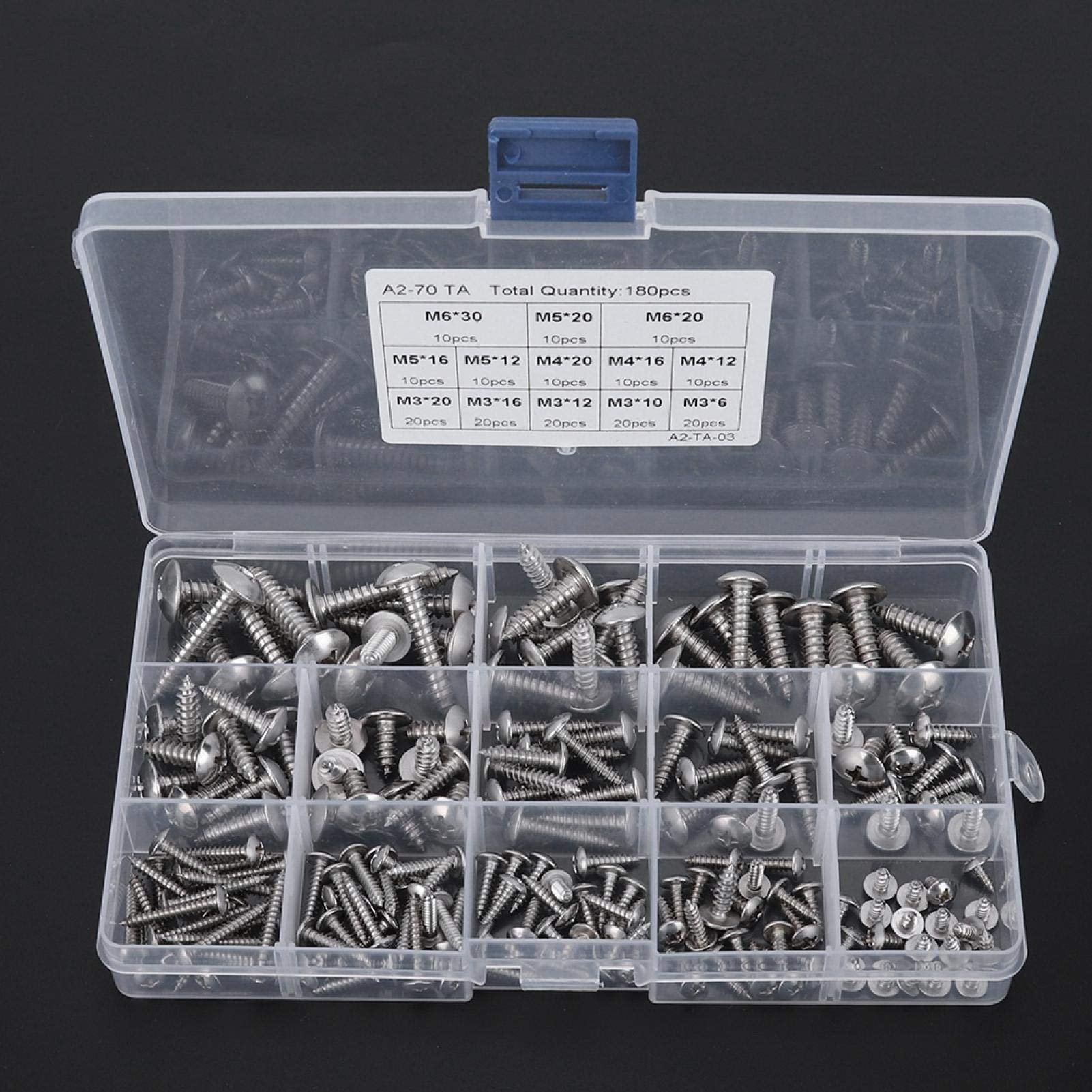Viti Autofilettanti Phillips Testa Esagonale Con Rondella, A2 Acciaio Inox 304, Misure M3-M4-M5-M6