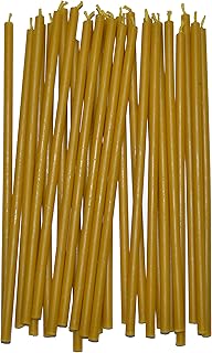 Candles Made from Wax Beeswax Candles for Happy Birthday, Candlelit Dinners, Churches, Prayer, Festive Cakes and Home Decor (Length 8 inches, Diameter About 0.26 inches) (40 Pack)