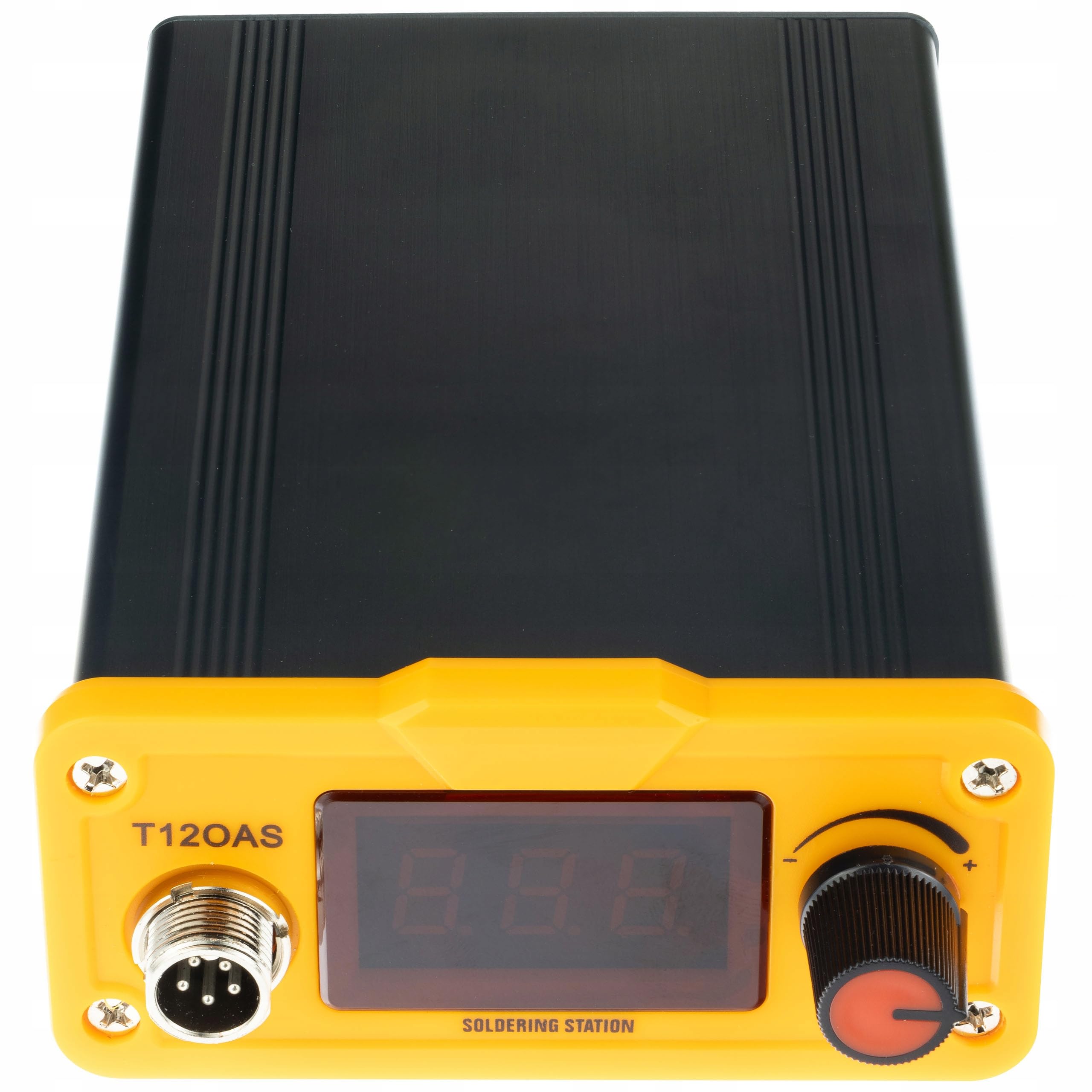 Estación de soldadura T12 Orange Akbash Standard – Soldador con pantalla LCD de 75 W, modo de suspensión, temperatura 200 – 450 °C, calentamiento rápido, juego de 14 piezas con organizador para