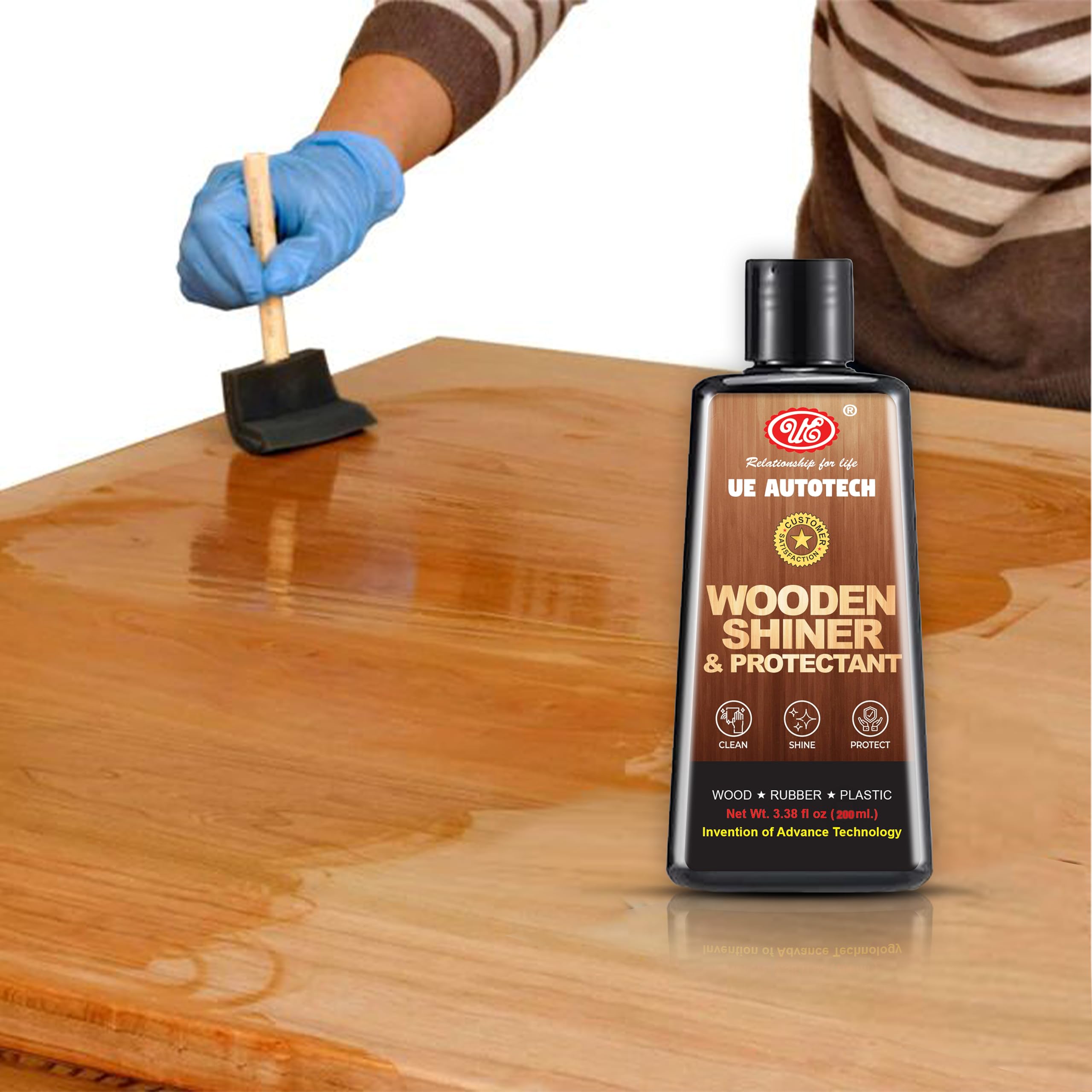 Ｗｏｏｄ  Ｎ  brothers   Prop  Shiner UE Autotech Premium Wood, Plastic, and Rubber Shiner - Wooden