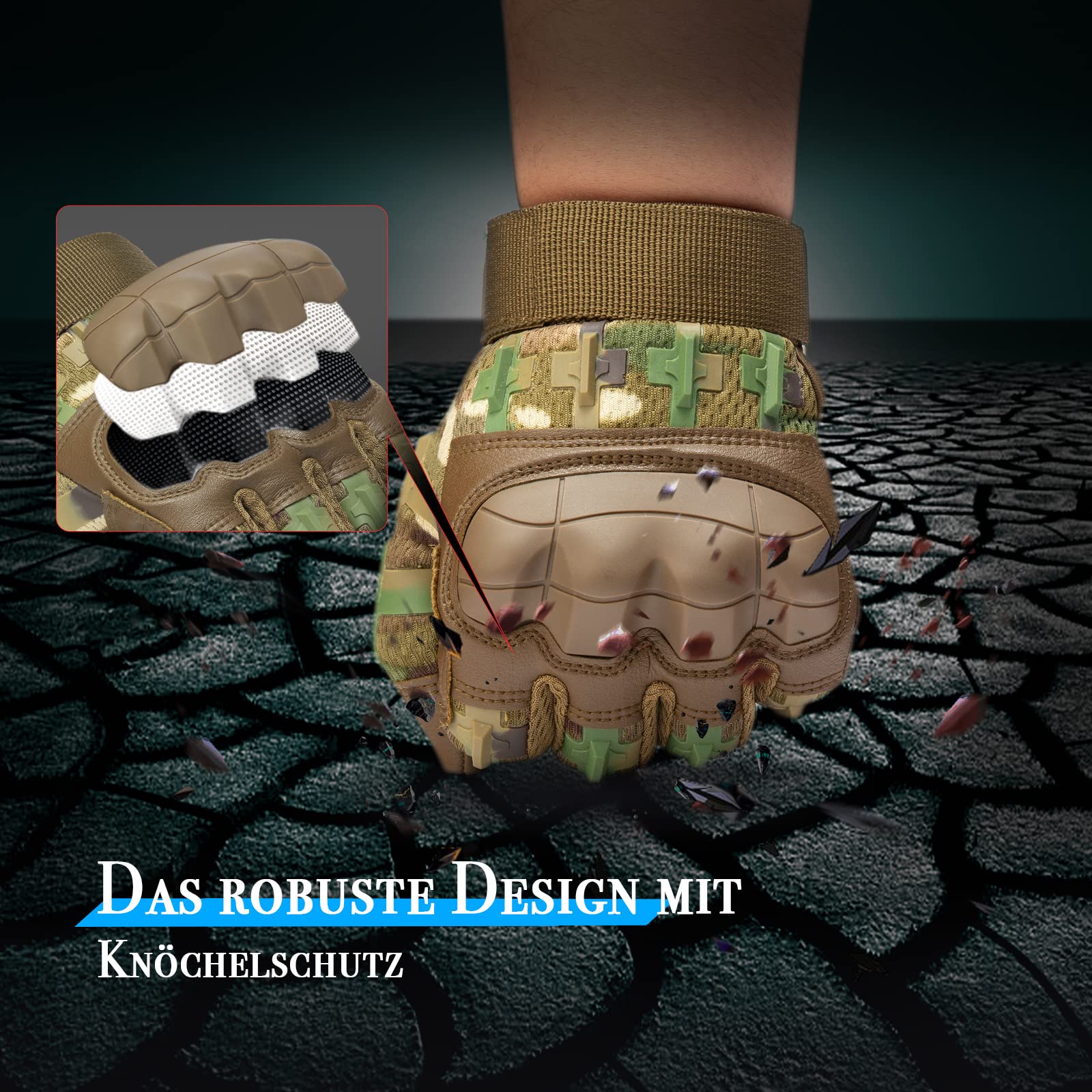 Guanti tattici da uomo, per touchscreen, per ciclismo, motociclismo, MTB, per sport all'aria aperta, ideali per softair, paintball, militar