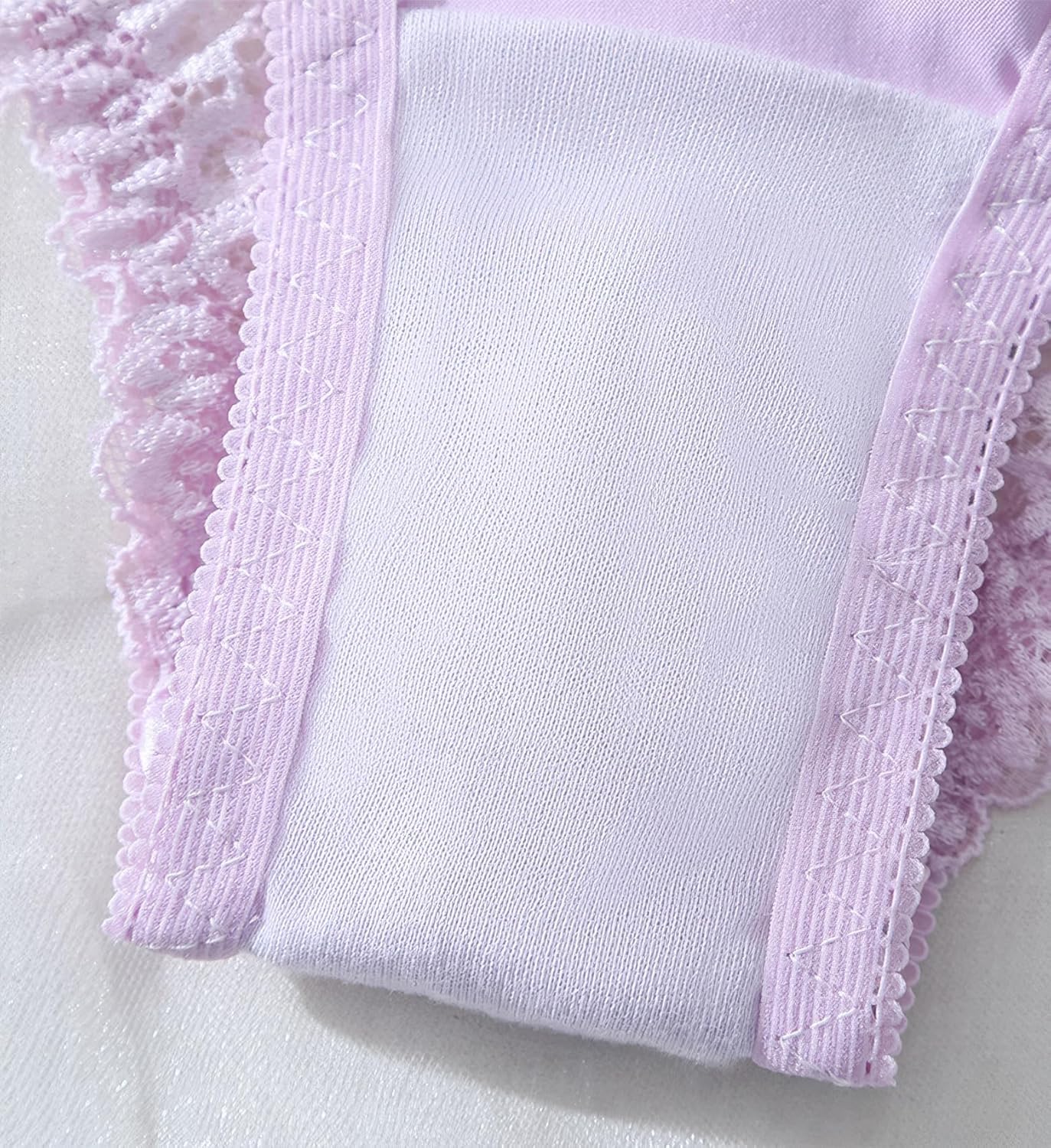 Women's Sexy Lace Satin Bikini Panties, Low Rise Hipster Cheeky Underwear Silky Lace Tanga Briefs 5 Pack - Image 6