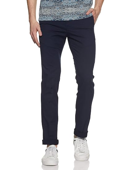 Slim Fit Casual Trousers at Amazon 