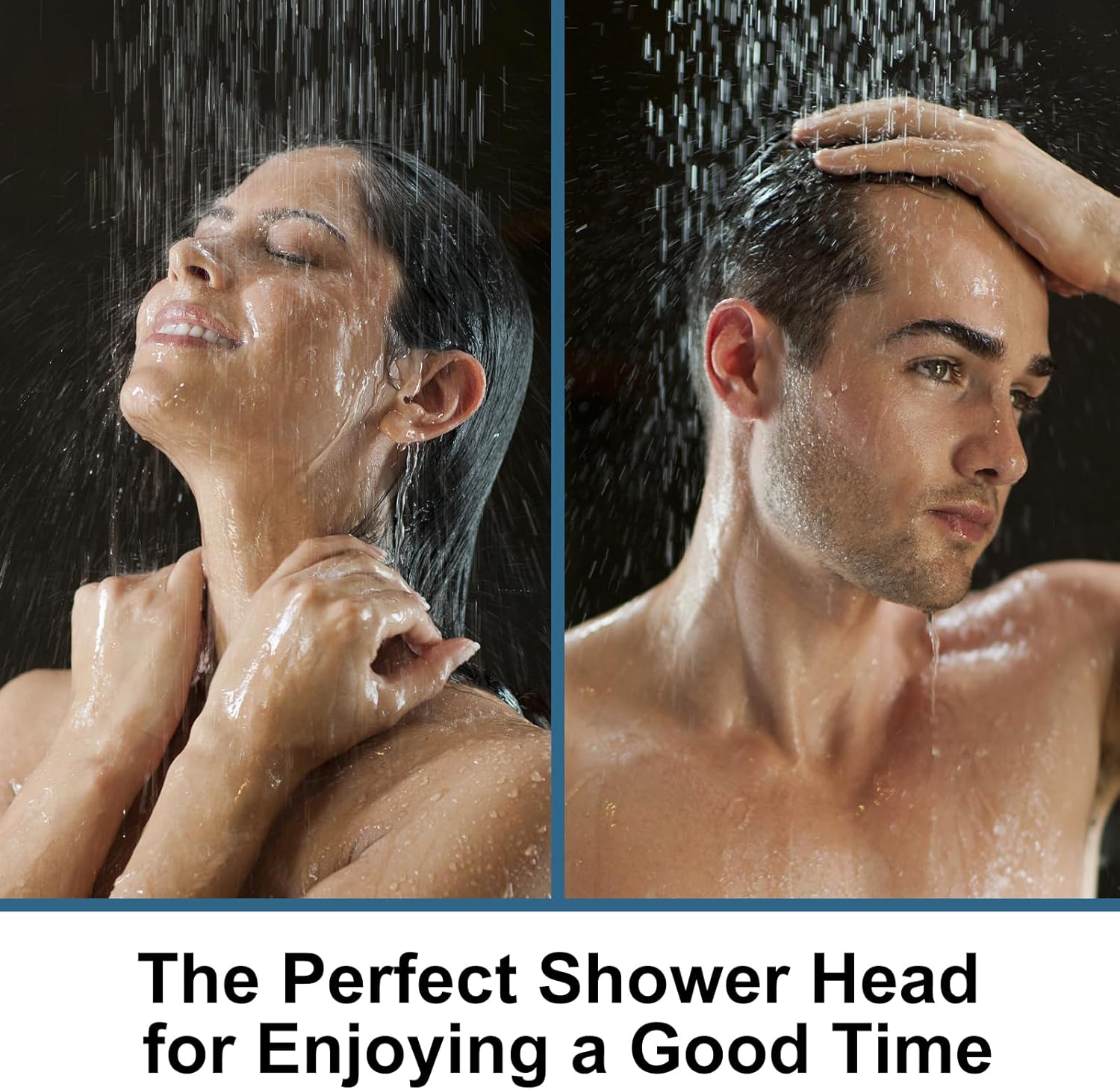 OFFO Shower Head, High Pressure Shower Head with 6 Mode, Fixed Showerheads for Strong Water Flow & Relaxing Shower Experience, Matte Black
