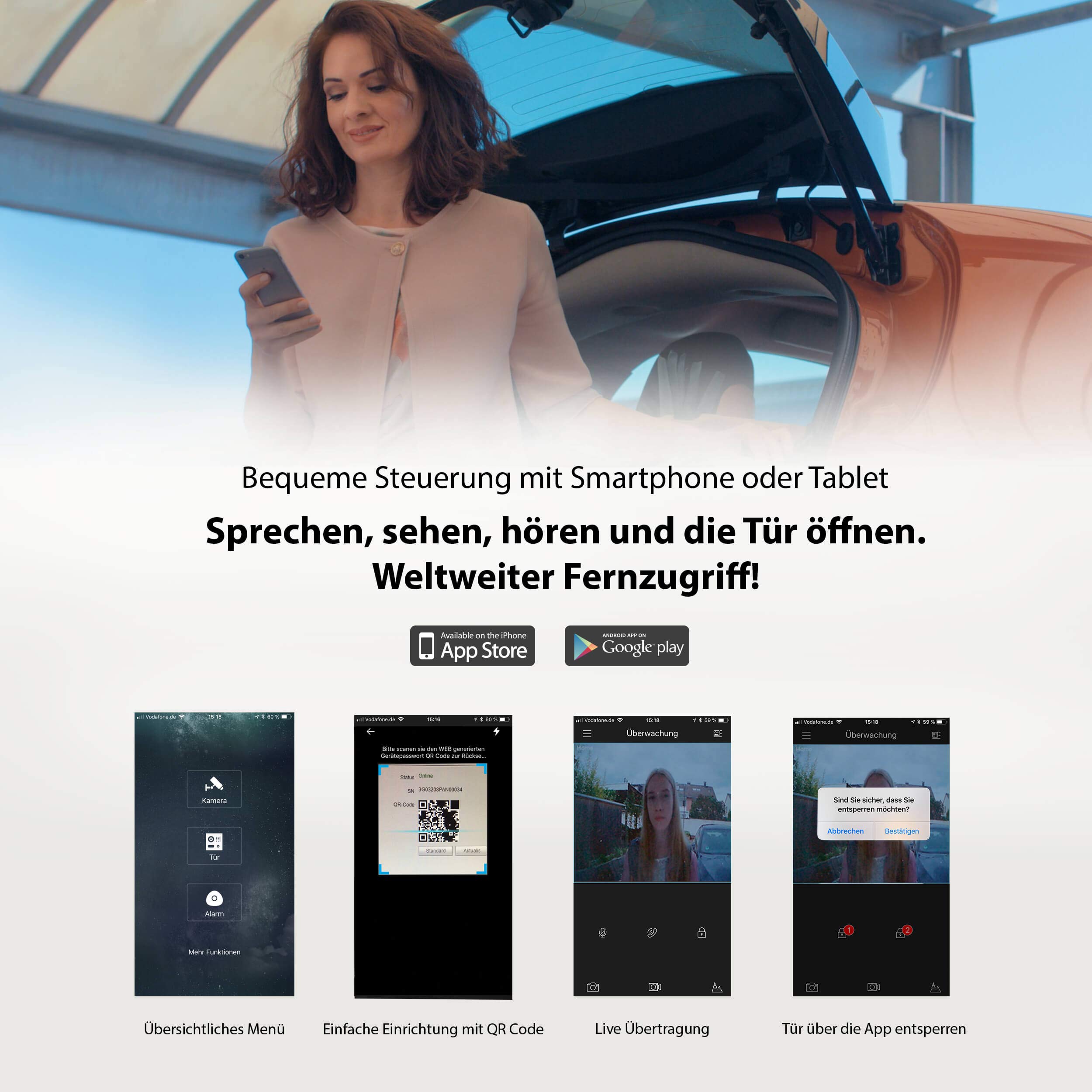 GOLIATH® PRO IP - Türklingel & Türsprechanlage mit Kamera [AUFPUTZ TÜRSTATION] - Klingel mit Kamera & 2x10 Zoll Monitor - Doorbell Camera - Video Sprechanlage mit Türöffner - Videotürklingel