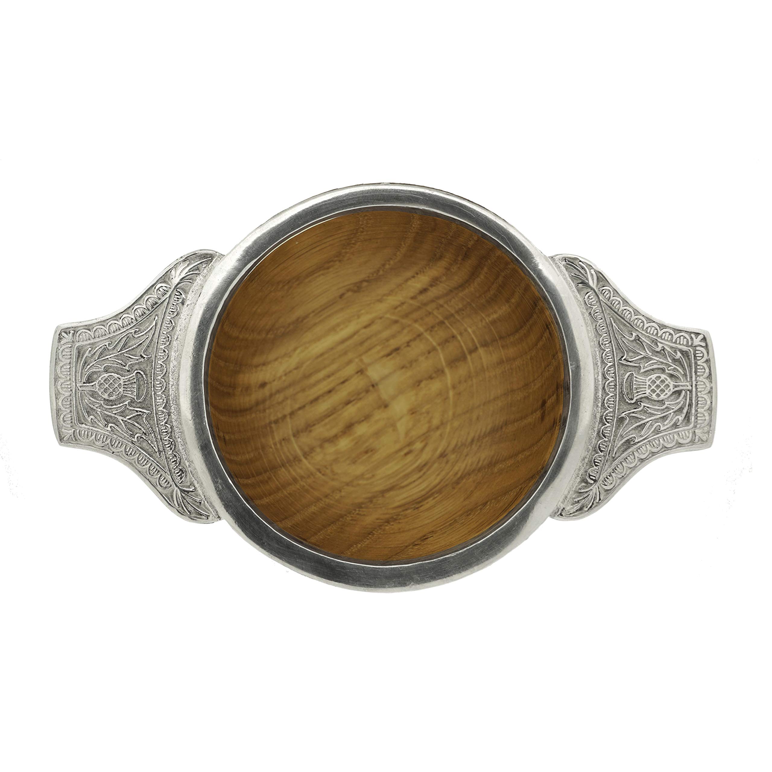 The Wooden Quaich en bois Silver Ltd : bol traditionnel écossais avec poignées