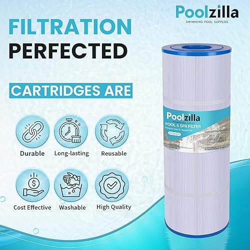 Miniatura 5 de Poolzilla Paquete de 4 cartuchos de filtro de piscina de repuesto para CX580XRE, Hayward C580E, PA81-PAK4, Unicel C-7483, Hayward SwimClear C3020,