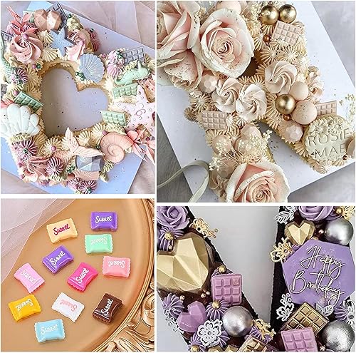 Miniatura 4 de Moldes de silicona de chocolate, para decoración de pasteles de galleta, para decoración de pasteles, dulces, pasta de goma de chocolate, arcilla