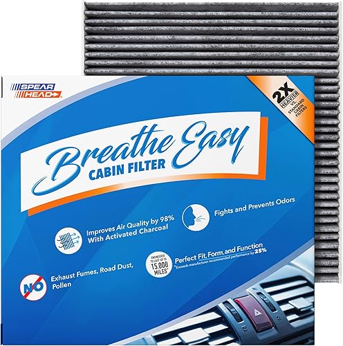 Miniatura 52 de Spearhead Odor Defense Breathe Easy - Filtro de cabina para AC y calentador Compatible con 300 2011-23, Challenger 2011-23, Charger 2011-23 como