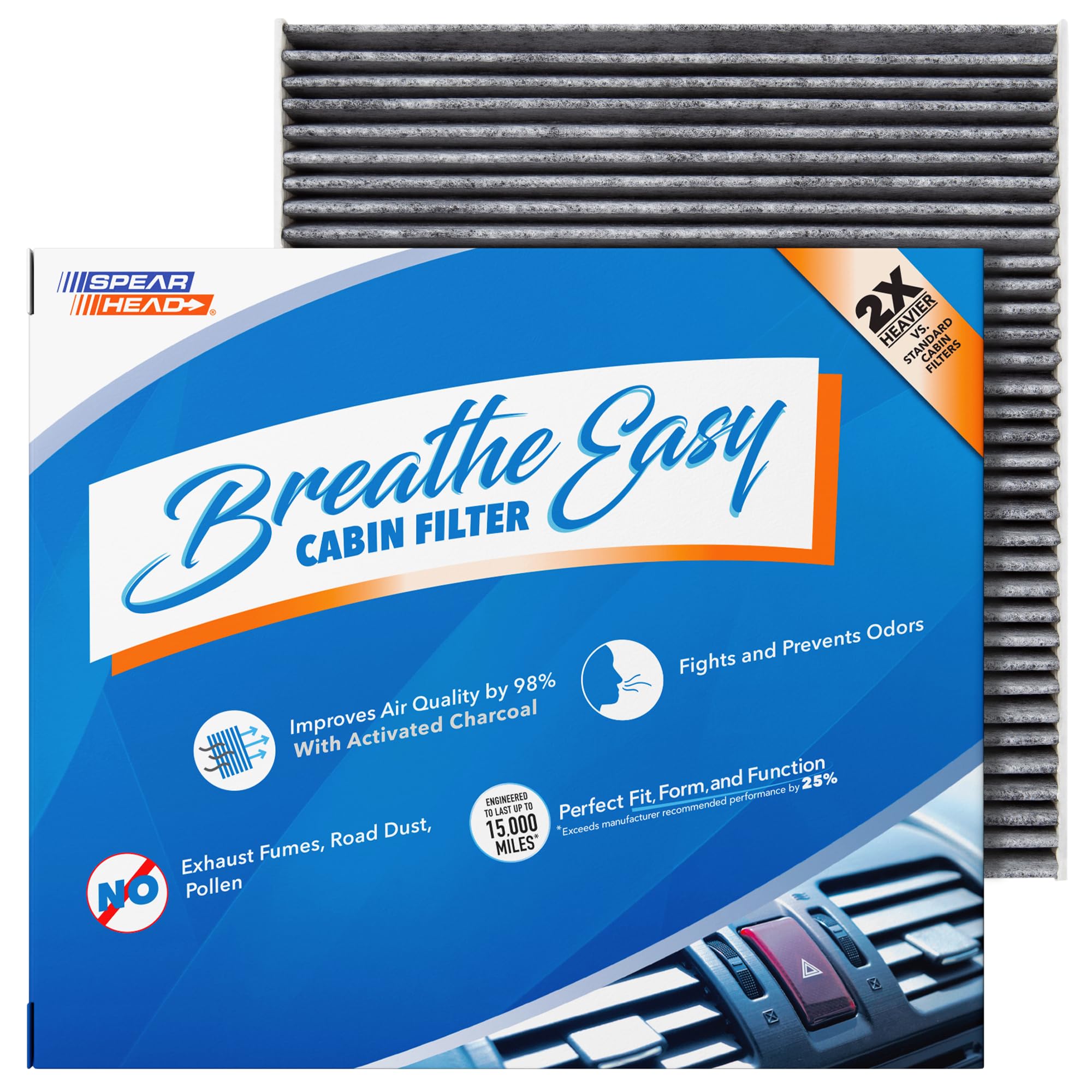 Spearhead Odor Defense Breathe Easy AC &amp; Heater Cabin Air Filter (BE-643)