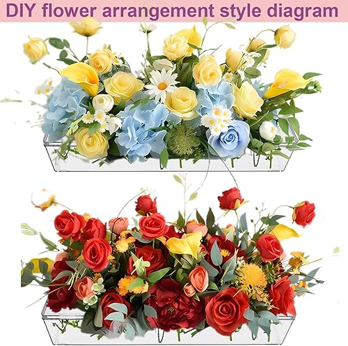 Miniatura 2 de 2 jarrones rectangulares de acrílico transparente de Acrylicpros para decoración de bodas, fiestas, negocios, familia, cocina, restaurante, etc. Se