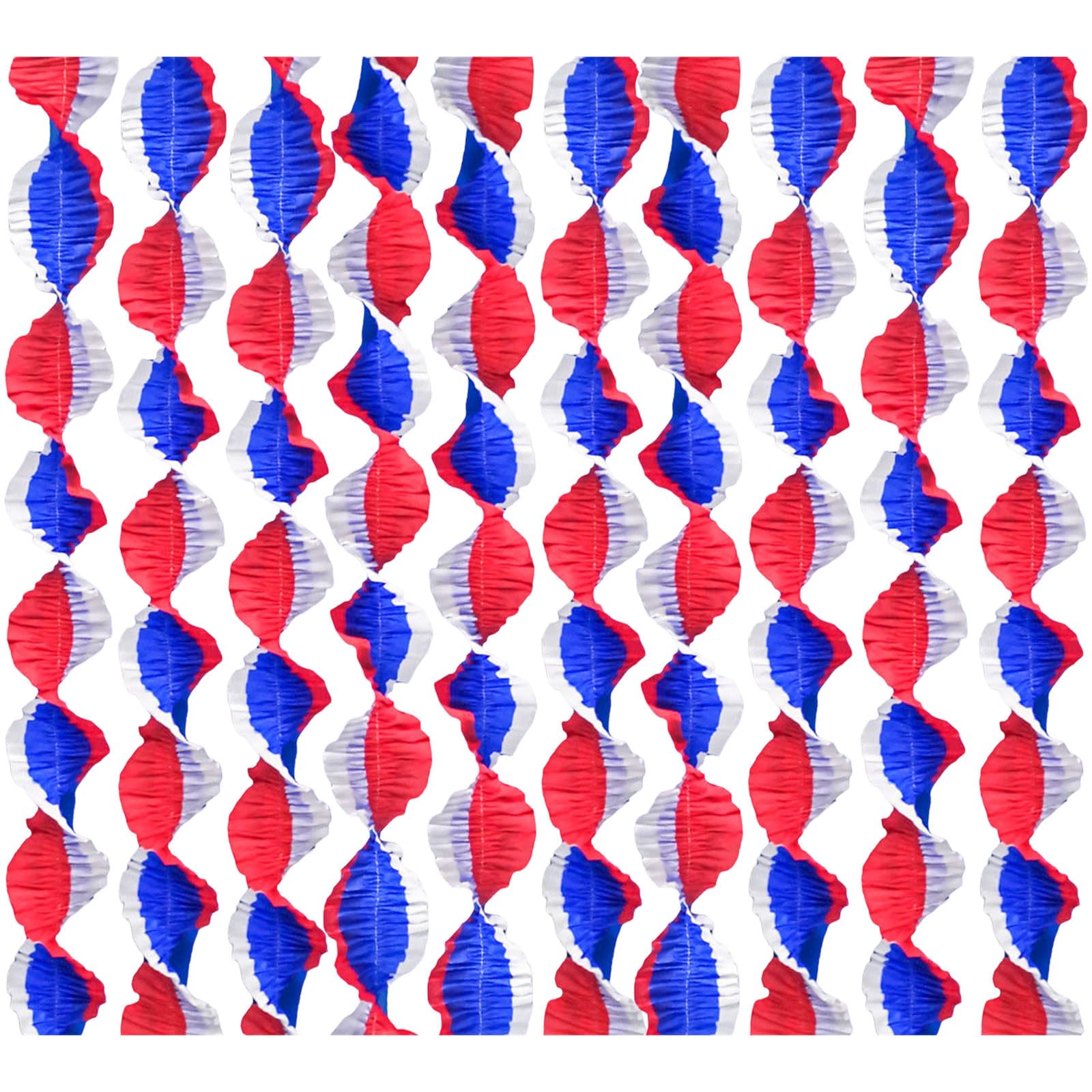 Hredyqw 10Pcs Stitched Paper Streamers Independence Day Ceiling Hanging Decoration For Fourth Of July Festival
