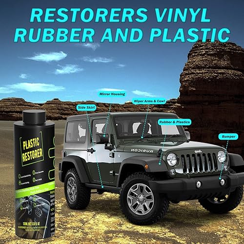 Miniatura 4 de Plastic Restorer for Cars, 2PCS Car Plastic Parts Refurbish Agent Set, Automotive Interior Plastic Part Ceramic Coating with Sponge and Nozzle,