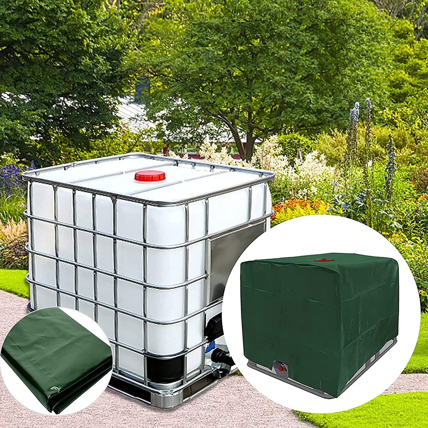 Neuytiky IBC Container Abdeckung 1000L - Wetterfest & Mit Sichtfenster!