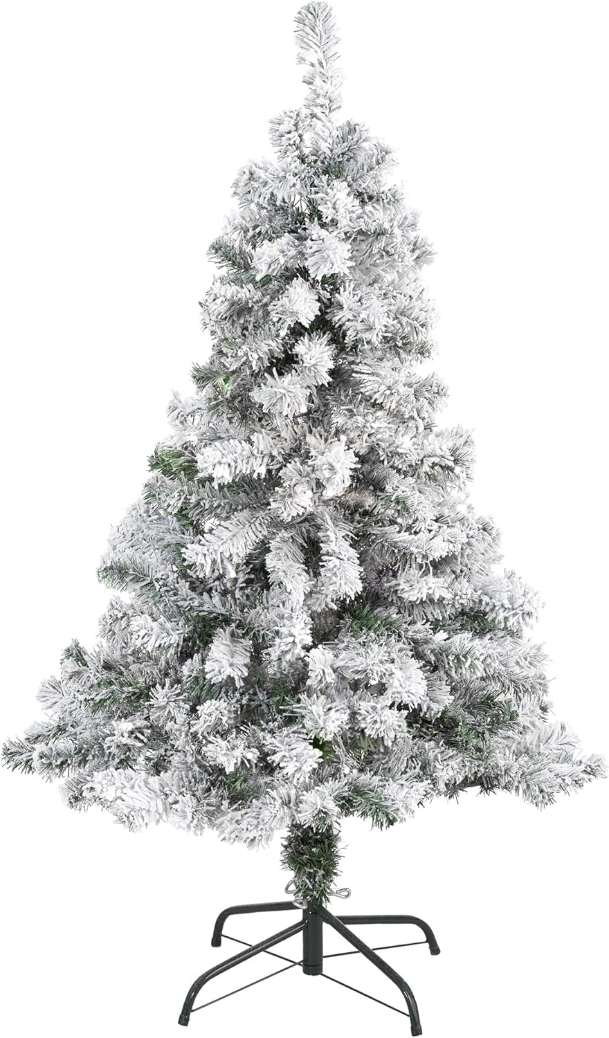 Nearly Natural 4ft. Flocked Rock Springs Spruce Artificial Christmas Tree