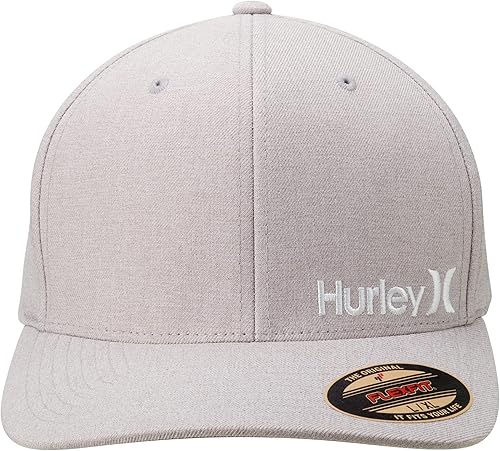 Miniatura 6 de Hurley Gorra de béisbol One & Only Corp Flexfit Perma Curve Bill para hombre, Gris (Cool Grey)