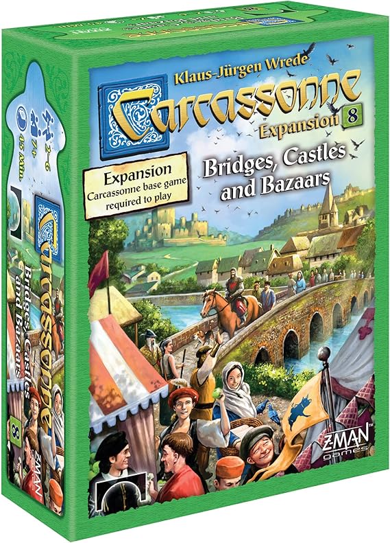 Zman Games Carcassonne Expansion 8 Bridges, Castles, and Bazaars, Board Games Amazon Canada