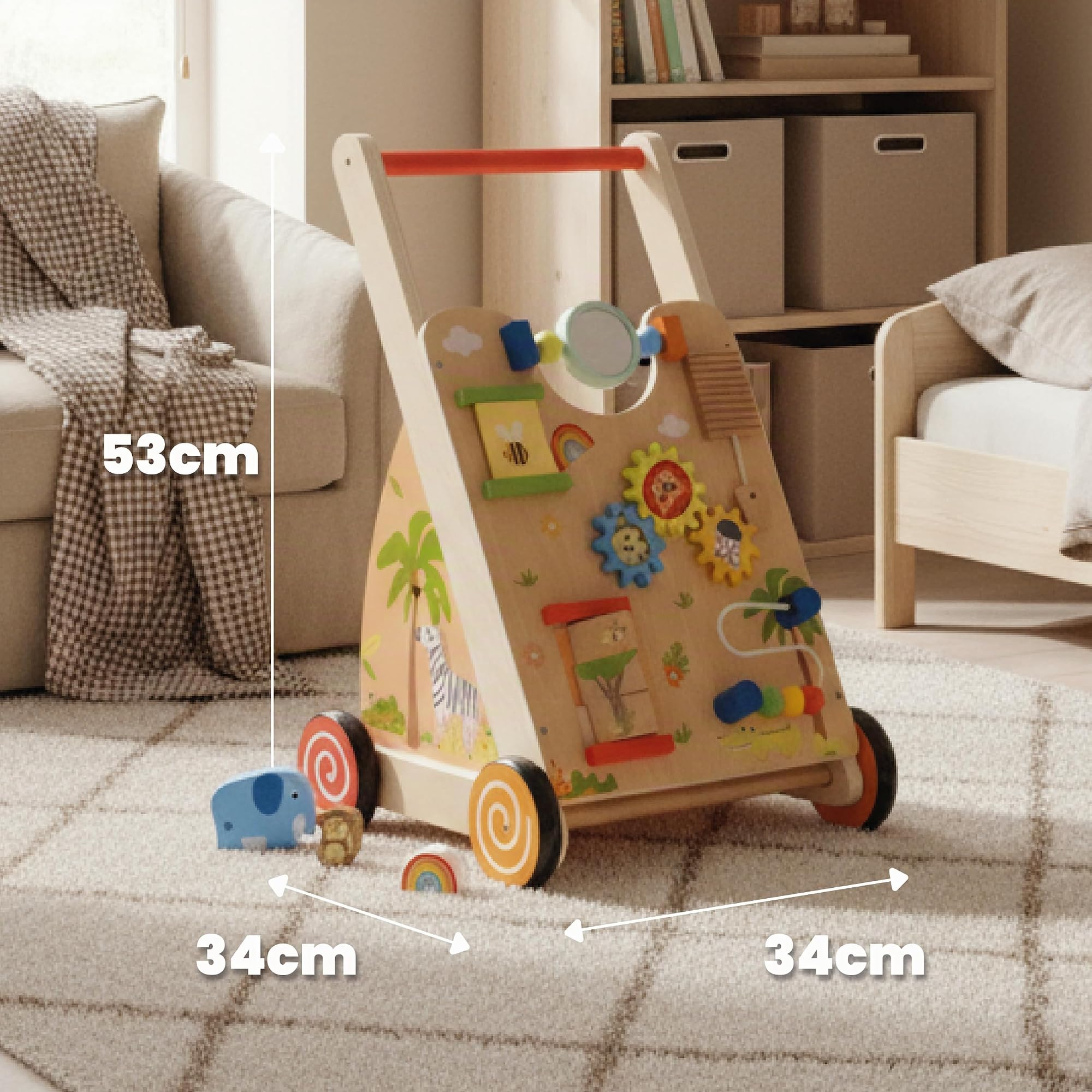 SUN BABY Juego de Bebé y Andador 12-36 Meses - Marrón