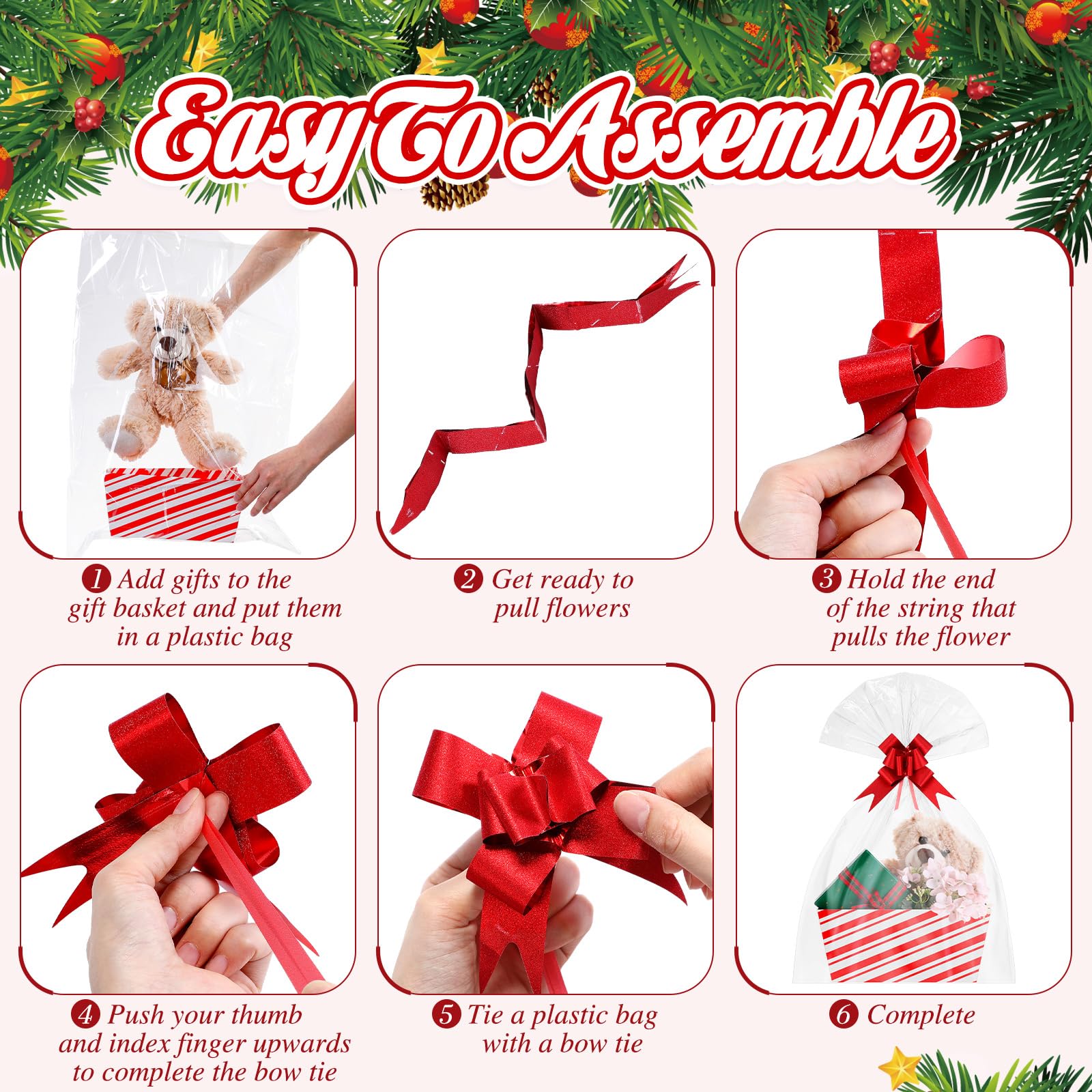 how to tie ribbon on gift basket