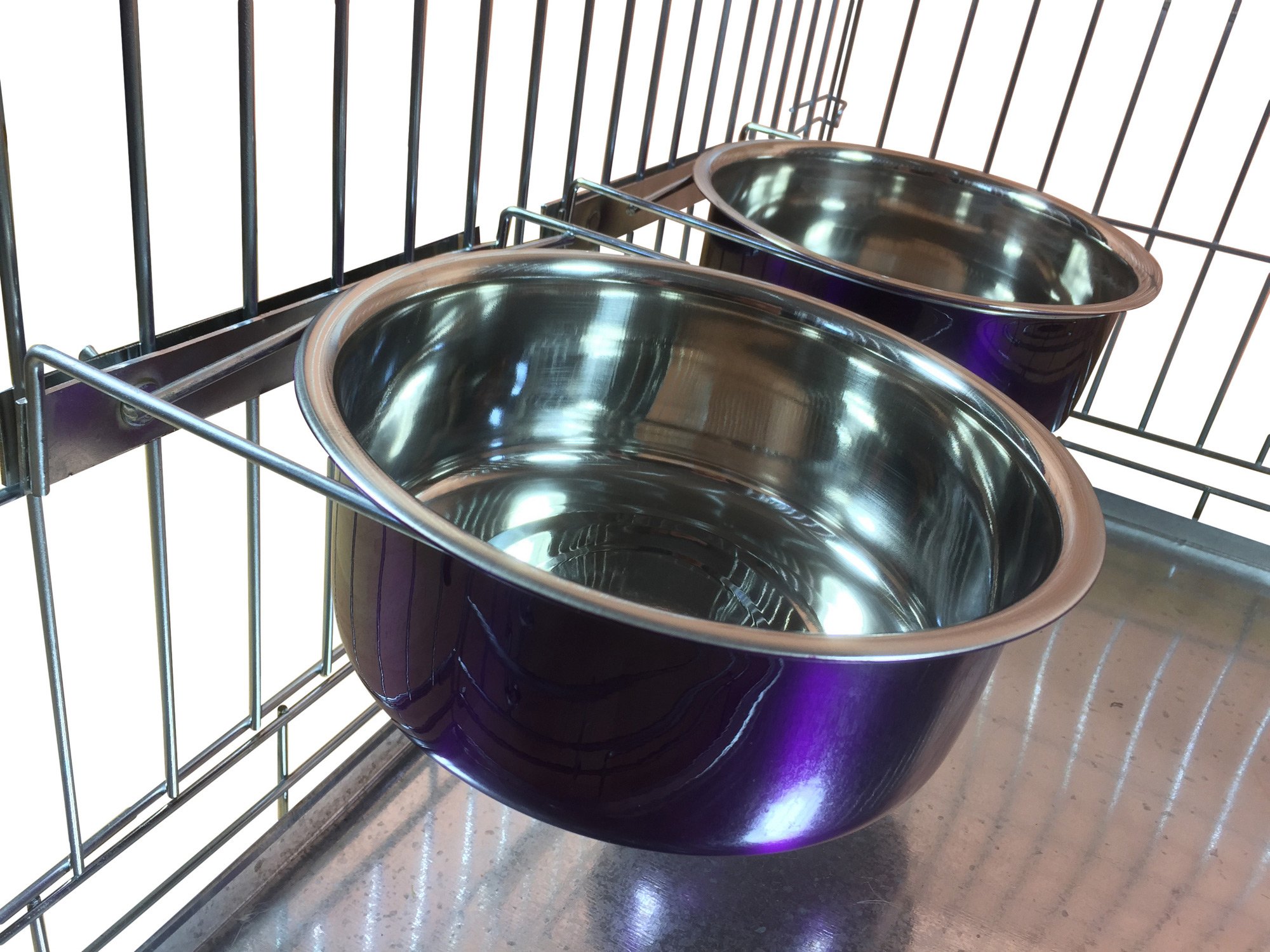 Cages or Pens and 3 Sizes 0.6Ltr Small, Blue EllieBo Pair of Dog Bowls