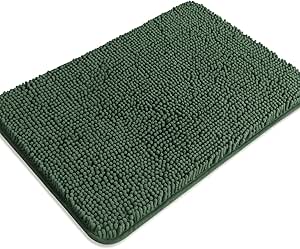 Amazon.com: PureSwan Hunter Green Bathroom Rugs – Absorbent and ...