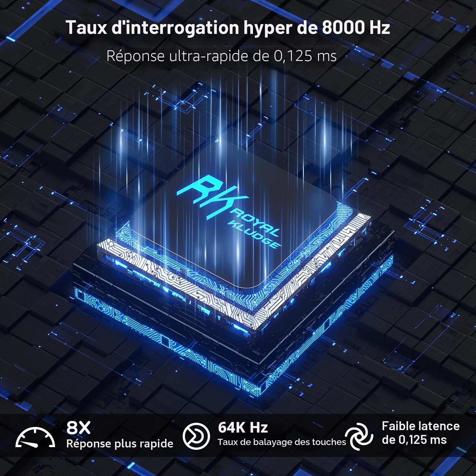 RK ROYAL KLUDGE C98 HE 8K Clavier, Interrupteur magnétique Effet Hall