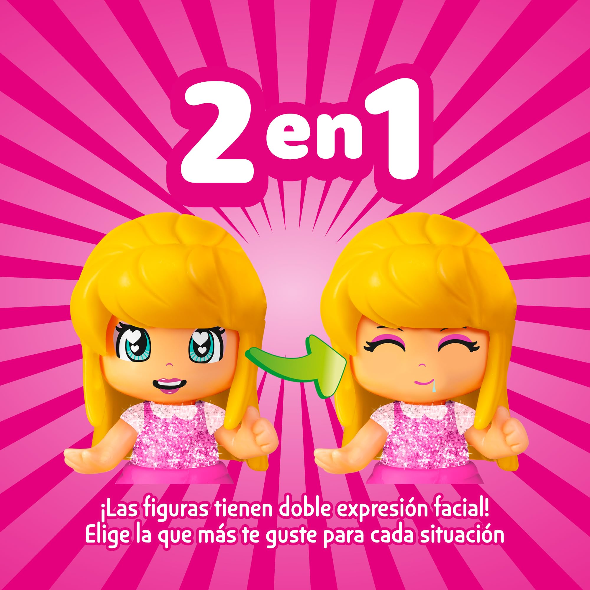 Pinypon - Magic Dreams, 5 Figuras Exclusivas con los Personajes Principales de la Bella Durmiente, Incluye Pequeños Accesorios, Contenedor y Bandeja con Compartimentos, +3 años, Famosa (PNY88000)