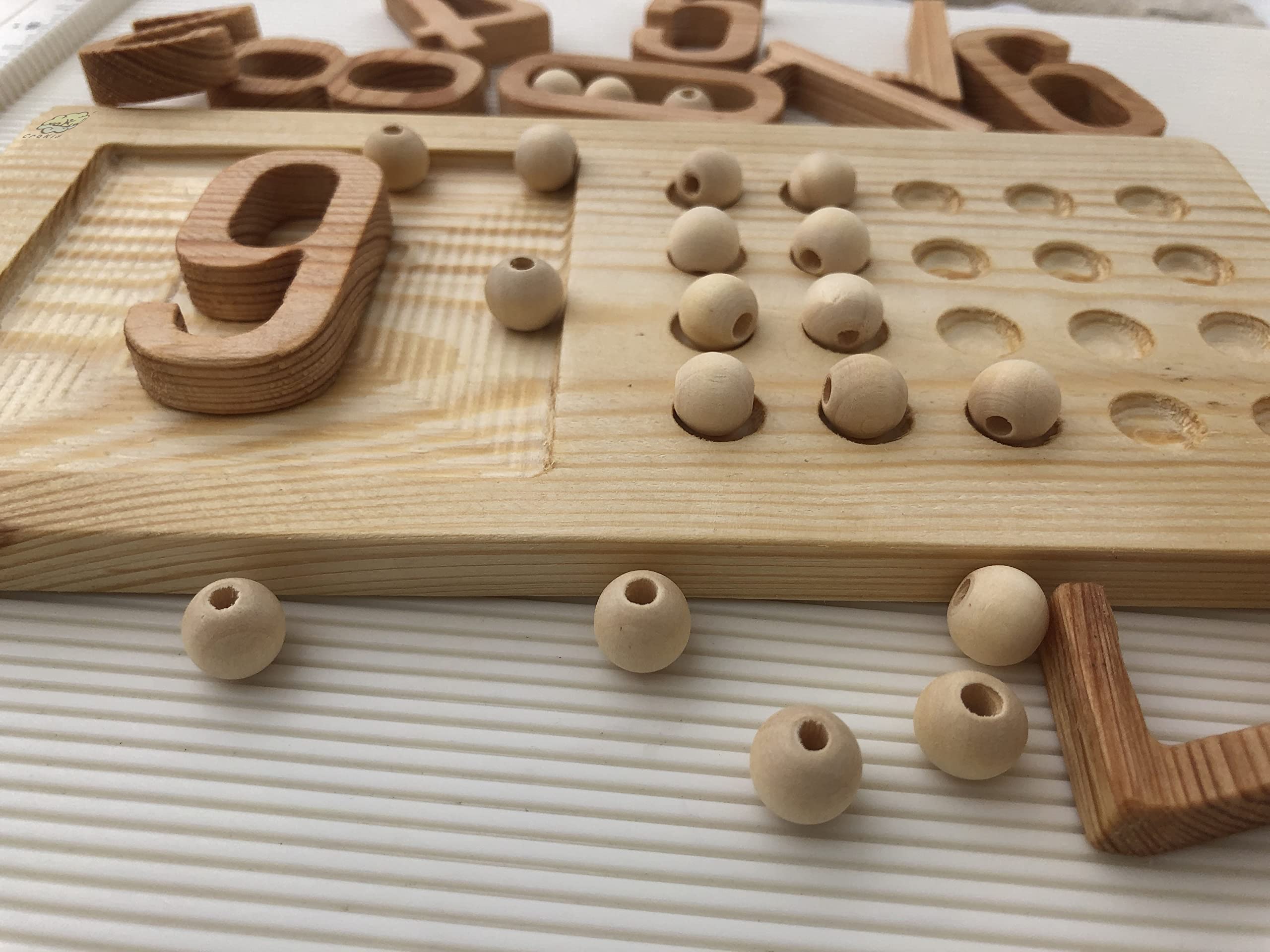 Crakid Twenty Frame|Montessori Counting Board 1-20|Maths Learning,Beige