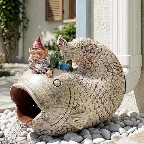 Vista 10 de Estatua extensora de bajada de canalón de mariposa Euiroet, escultura ornamental de decoración al aire libre, extensión decorativa de canalón