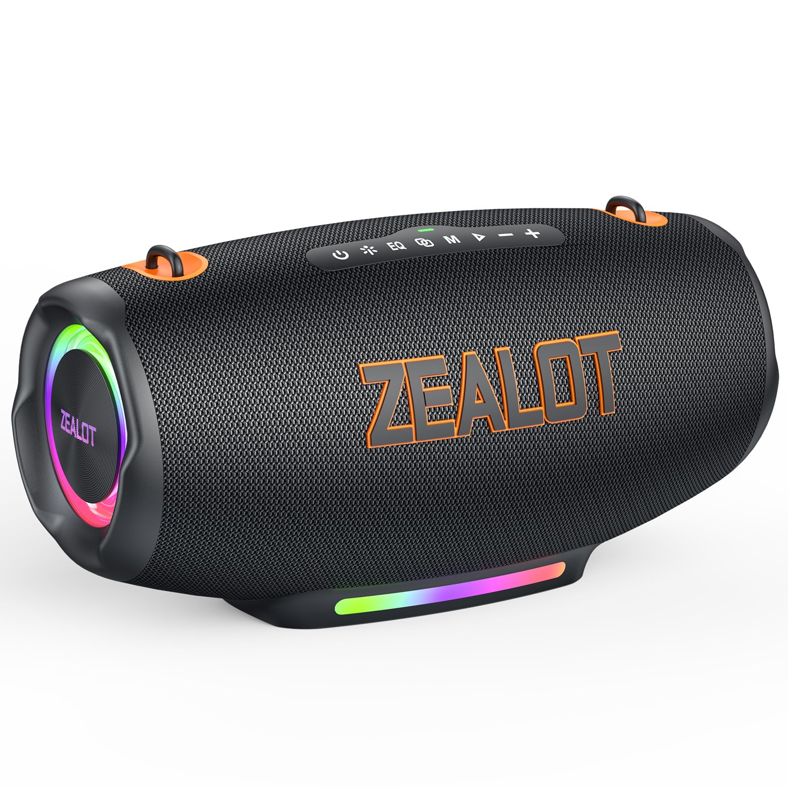 ZEALOT Bluetooth Speaker, 120W MAX Loud Portable Outdoor Speaker Bluetooth with Bidirectional Fast Charging/LED Lights/IPX6 Waterproof/Power Indicator/EQ/TF/AUX