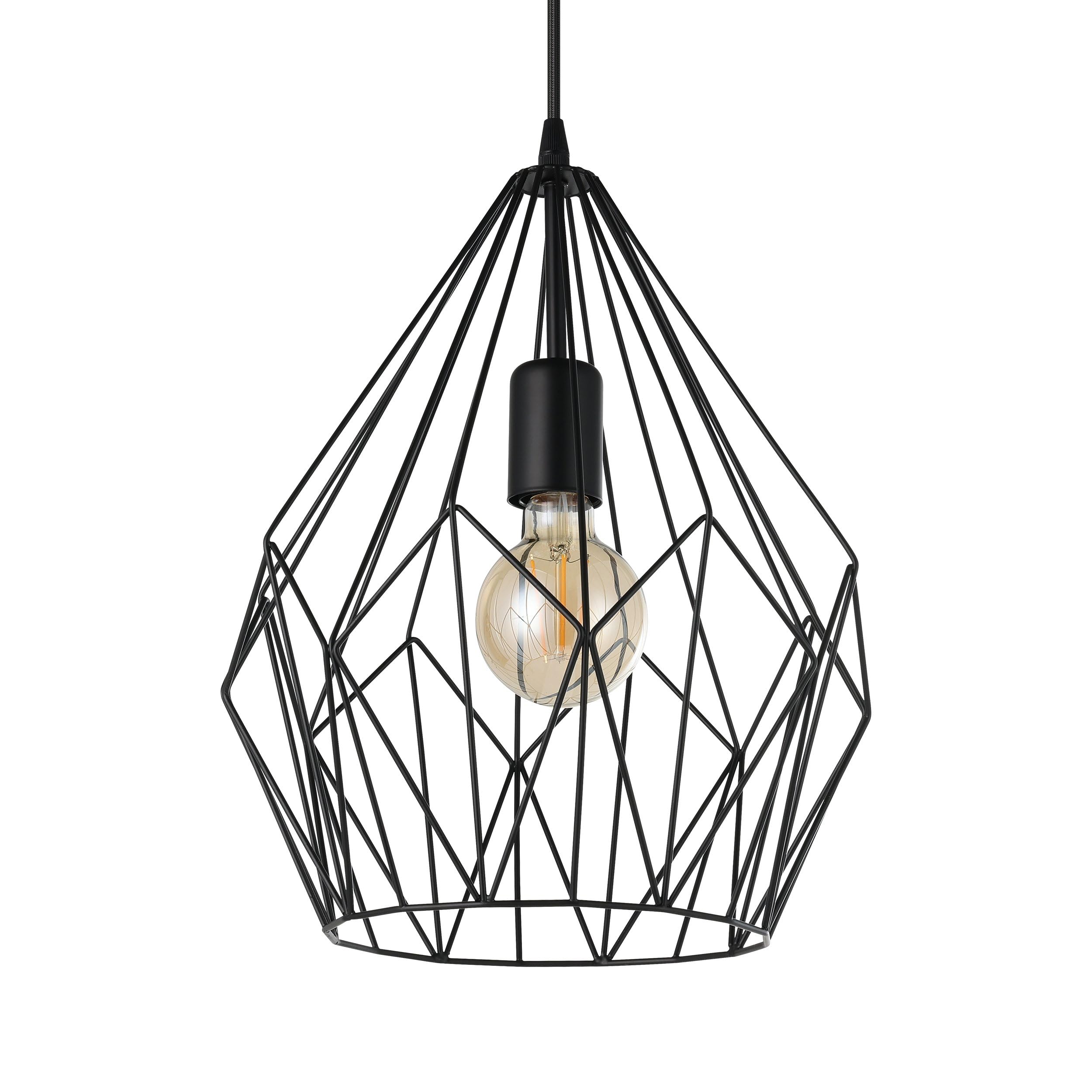EGLO Pendellampe Carlton, 1 flammige Vintage Pendelleuchte