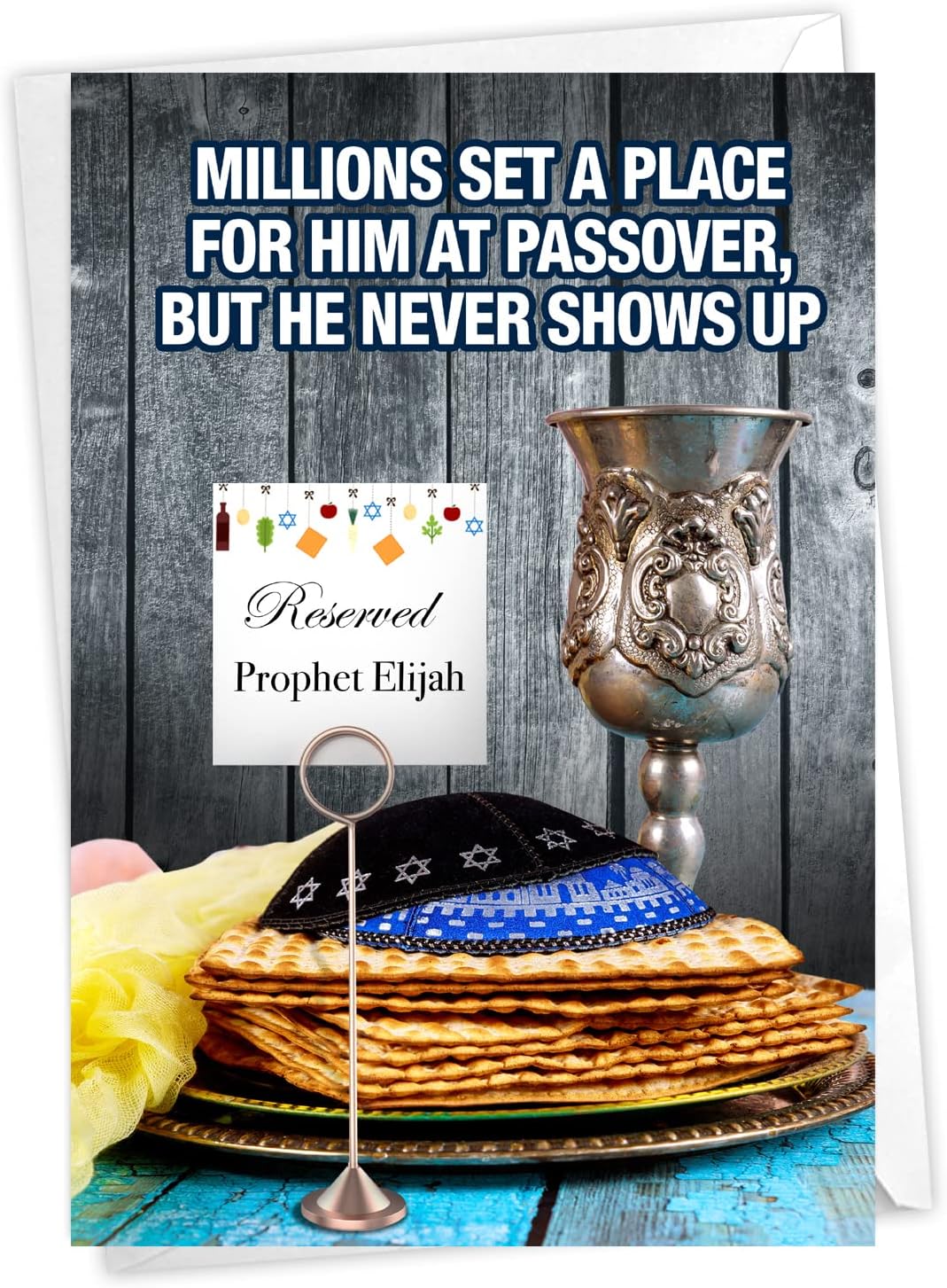 NobleWorks Funny Passover Paper Card with 5 x 7 Inch