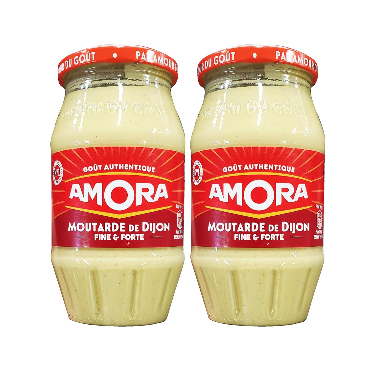 Amora French Moutarde de Dijon - Dijon Mustard (2 Pack, Total of 31oz)