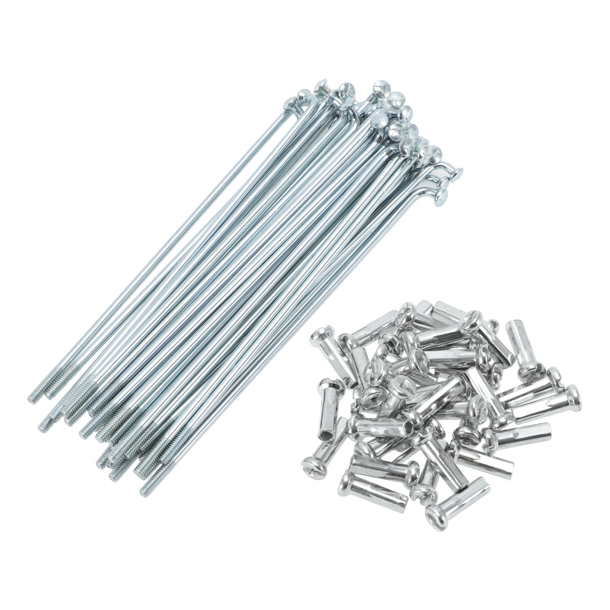 TUCKBOLD Bicycle Spokes Bike Wheel Spokes Silver Tone Nipple 1 Set 14G 78mm Length Carbon Steel Galvanized